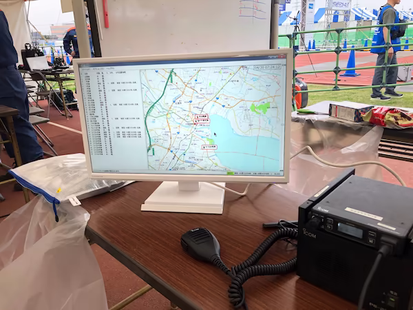 レンタル事例：かすみがうらマラソン兼国際ブラインドマラソン（レンタル/IP無線機IP500H）